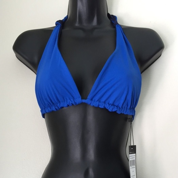 BCBG BIKINI SWIMSUIT REVERSIBLE NAVY BLUE - Picture 2 of 8